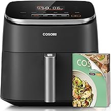 Cosori 9-in-1 TurboBlaze Air Fryer 6 Qt, PFAS-Free Ceramic Coating, 90°–450°F, Precise Heating for Even Results, Air Fry, Roast, Bake, Broil, Dry, Frozen, Proof, Reheat, Keep Warm, 120V, Dark Gray