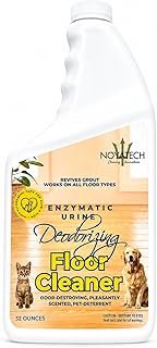 NOYATECH Pet Floor Cleaner for Mopping – Enzyme Urine & Odor Eliminator – Safe for Hardwood, Tile, Laminate & Grout – Dog & Cat Pee Concentrate, 32 oz